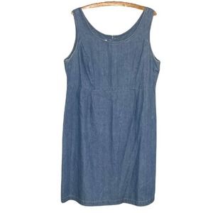 Vintage / Robbie Bee Denim / Jean Sleeveless Mini Dress Size 14
